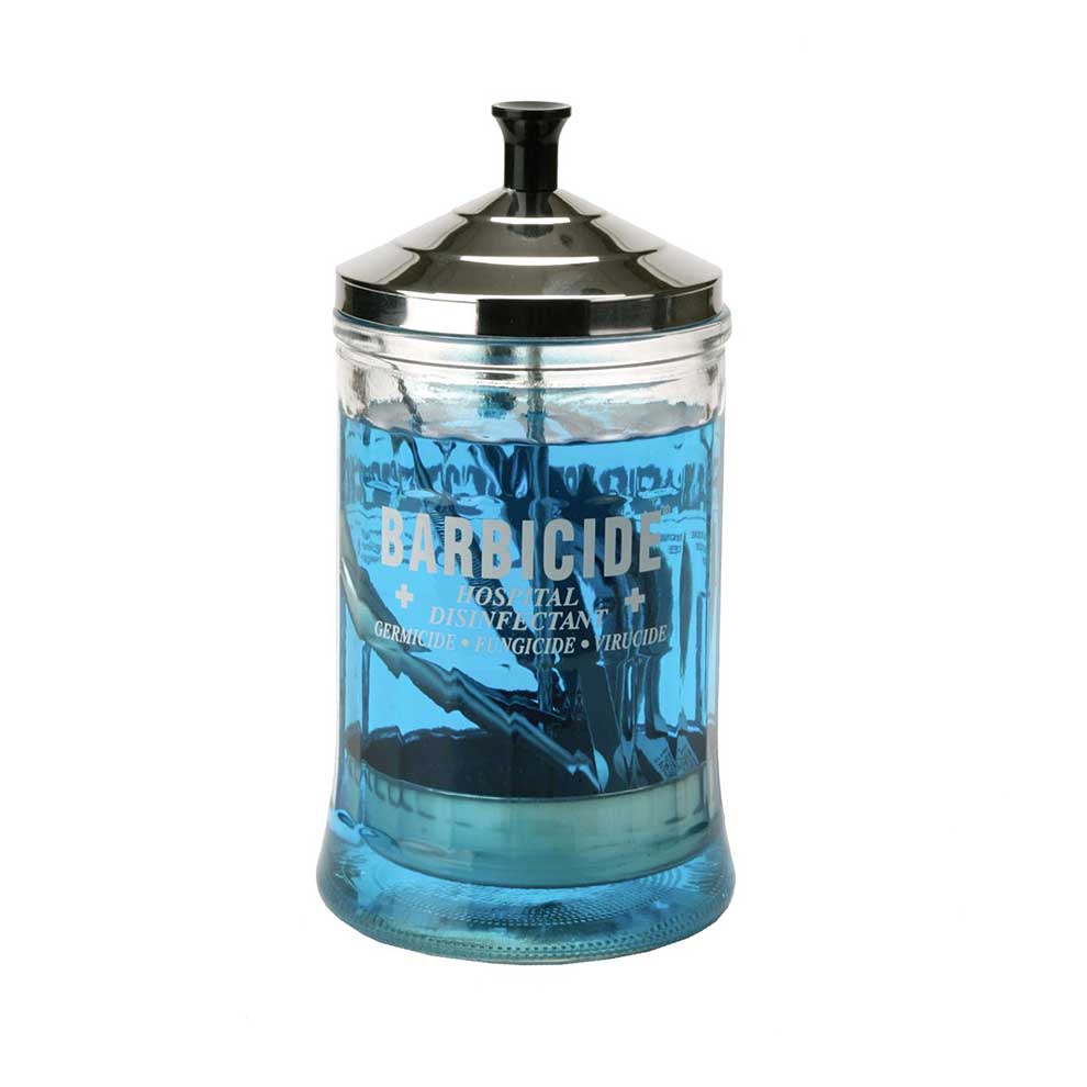 King Research Barbicide Jar Barber Supplies, Barber Depot