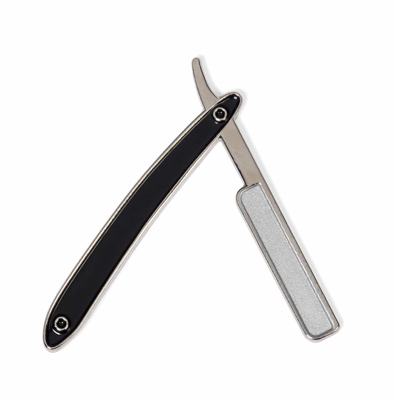 Razor Lapel Pin Black