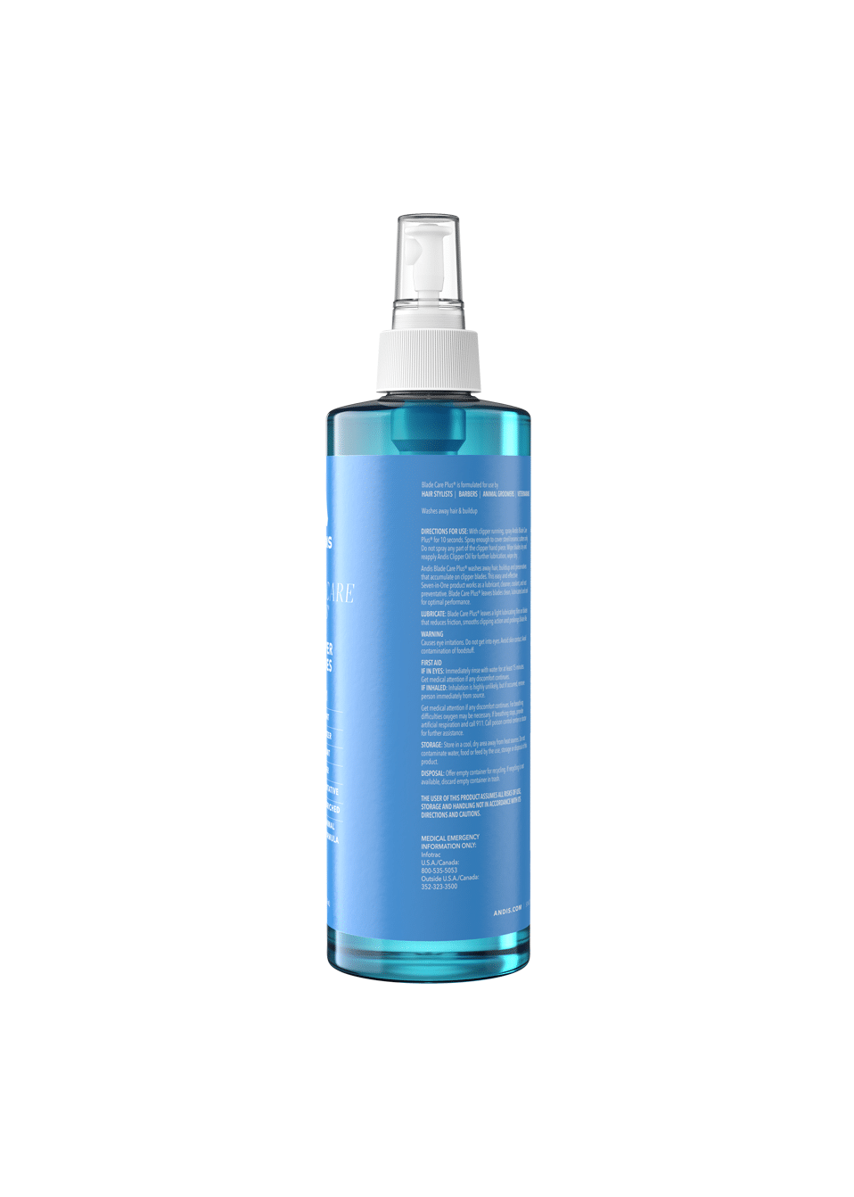 Andis Blade Care Plus Spray 7-in-1 16oz Side 2