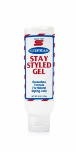 Stephan Stay Styled Gel Men's Hair Styling Gel Natural Firm Hold 6 oz Tube