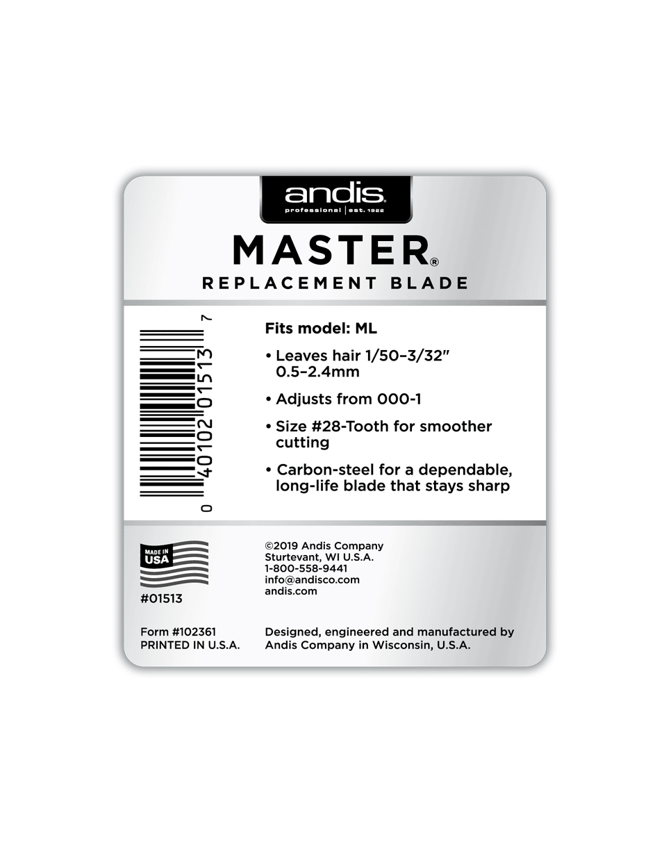 andis master ml blade