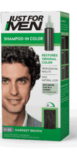 Just for Men Shampoo-in Haircolor (Darkest Brown H-50)