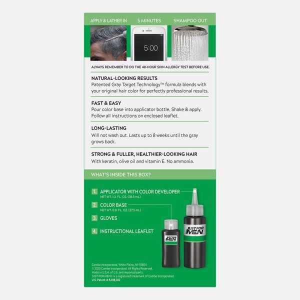 Just for Men Shampoo-in Haircolor (Darkest Brown H-50) - Image 2