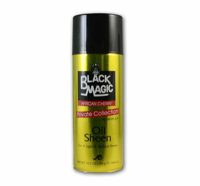 Black Magic Oil Sheen Spray / African Cherry  oz -barber supplies