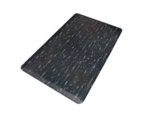 Black & White Marbelized 3/8" Thick Floor Mat, 3'x5'