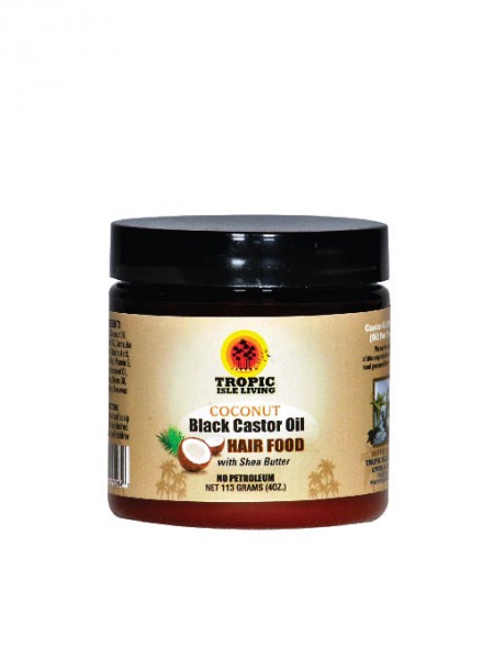 Tropic Isle Living Jamaican Black Castor Oil Coconut Hair Food 4oz