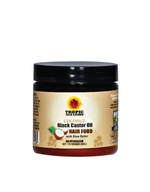 Tropic Isle Living Jamaican Black Castor Oil Coconut Hair Food 4oz