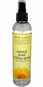 • Homegrown Hair Care • To Hold Freshly Twisted Hair • Hair Color Safe • Environmentally Friendly • Not Tested on Animals • Paraben Free Natural Hold Locking Spray is designed to be used under the dryer after hair is locked or twisted. It restores moisture and keeps locks and twists neat and crisp. Your locks or twists will have great hold without the use of heavy gels or waxes.