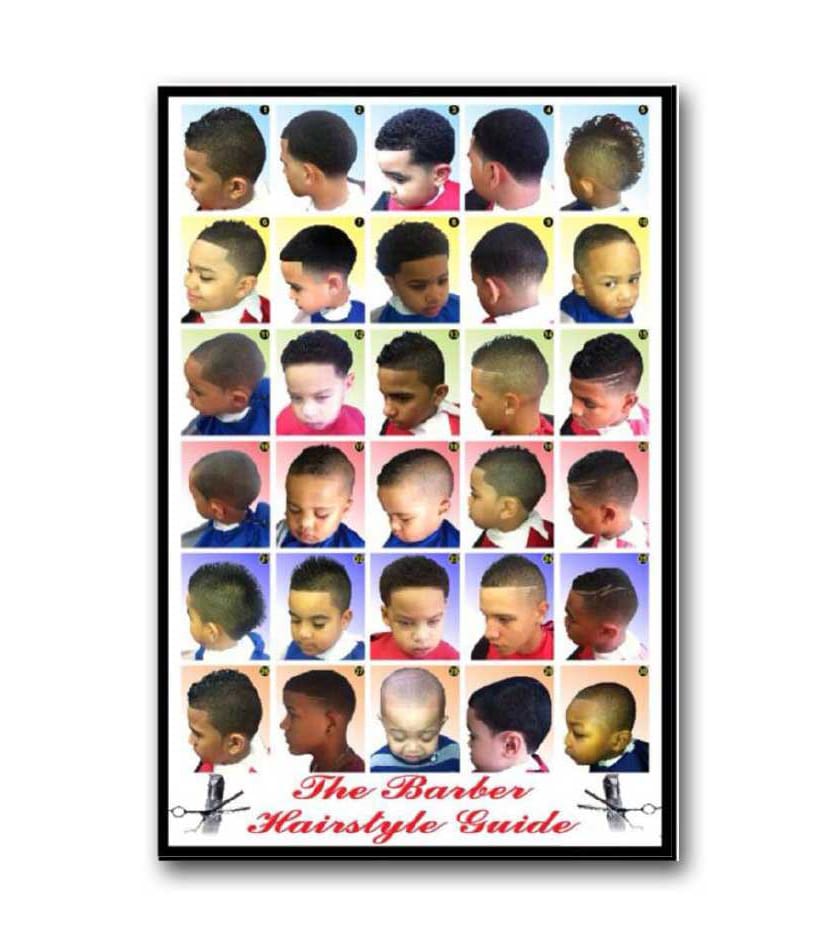 Barber Hairstyle Guide Poster