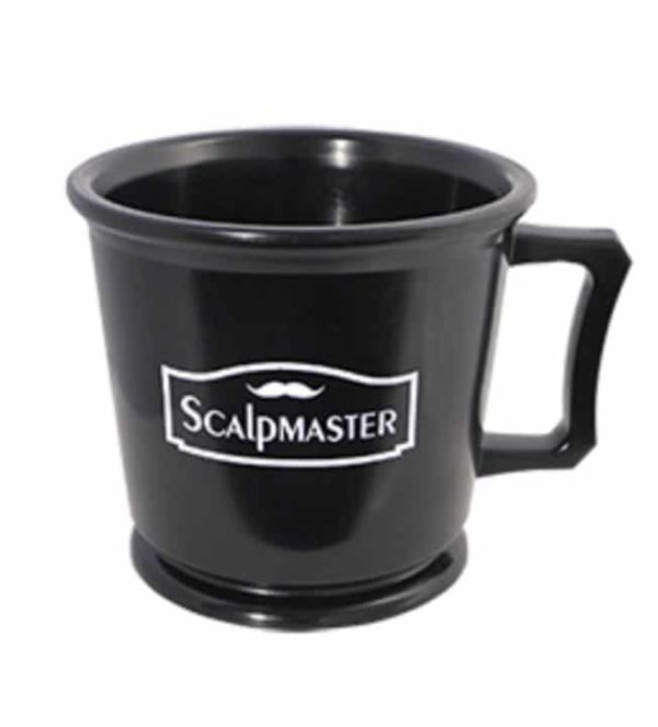 Scalpmaster Rubber Shaving Mug - Black