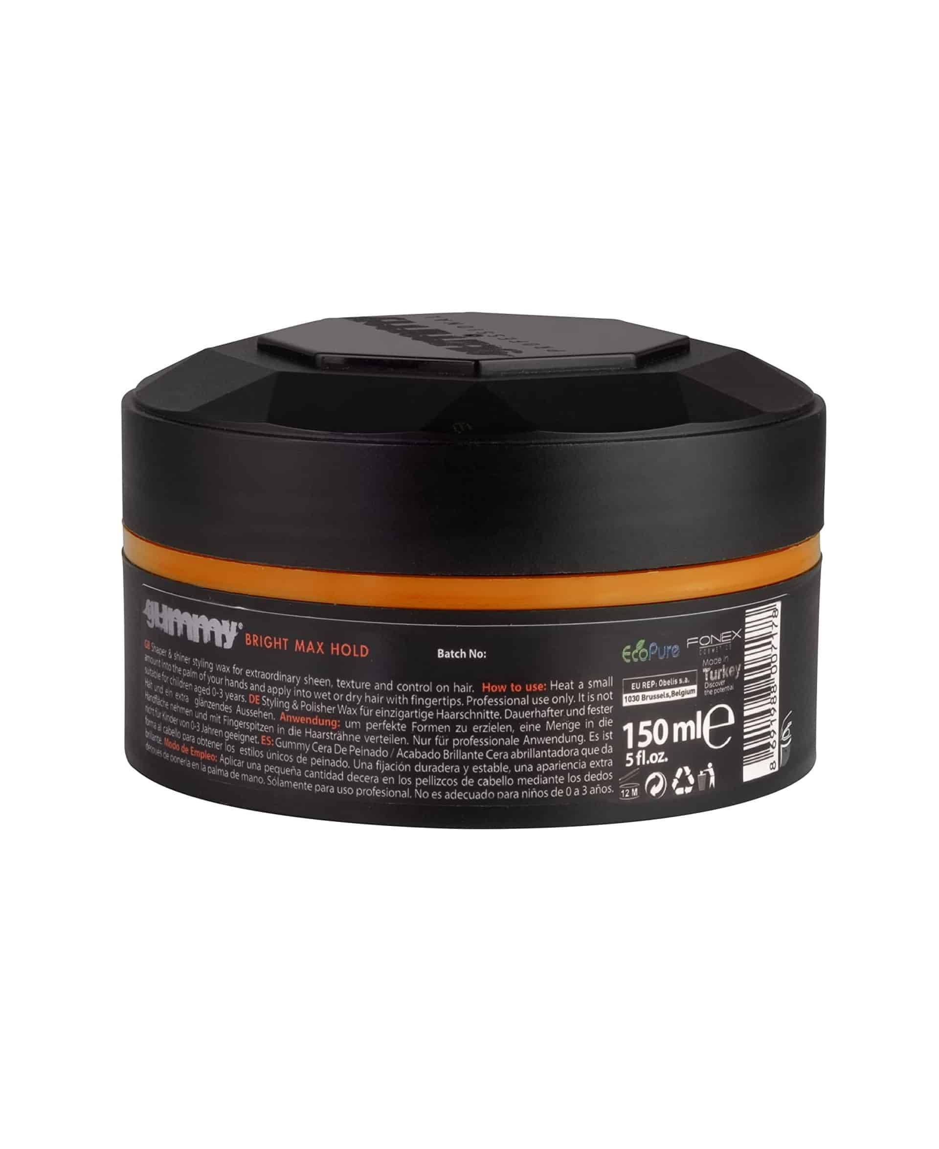 Gummy Styling Wax - Bright Max Hold - Back
