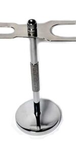 Samurai Deluxe Chrome Razor & Brush Stand