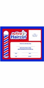Scalpmaster My First Haircut Certificate, (1 Dozen)