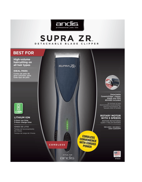 Supra ZR Cordless Detachable Blade Clipper #79000