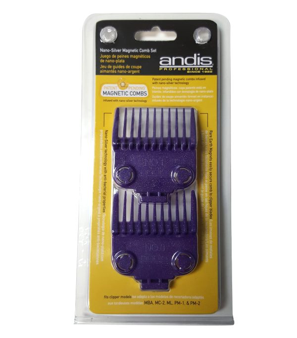 Andis Nano-Silver Magnetic Comb Set (Size 0 & 1)