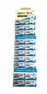 Super Max Platinum Double Edge Razor Blades (100 blades/pk)