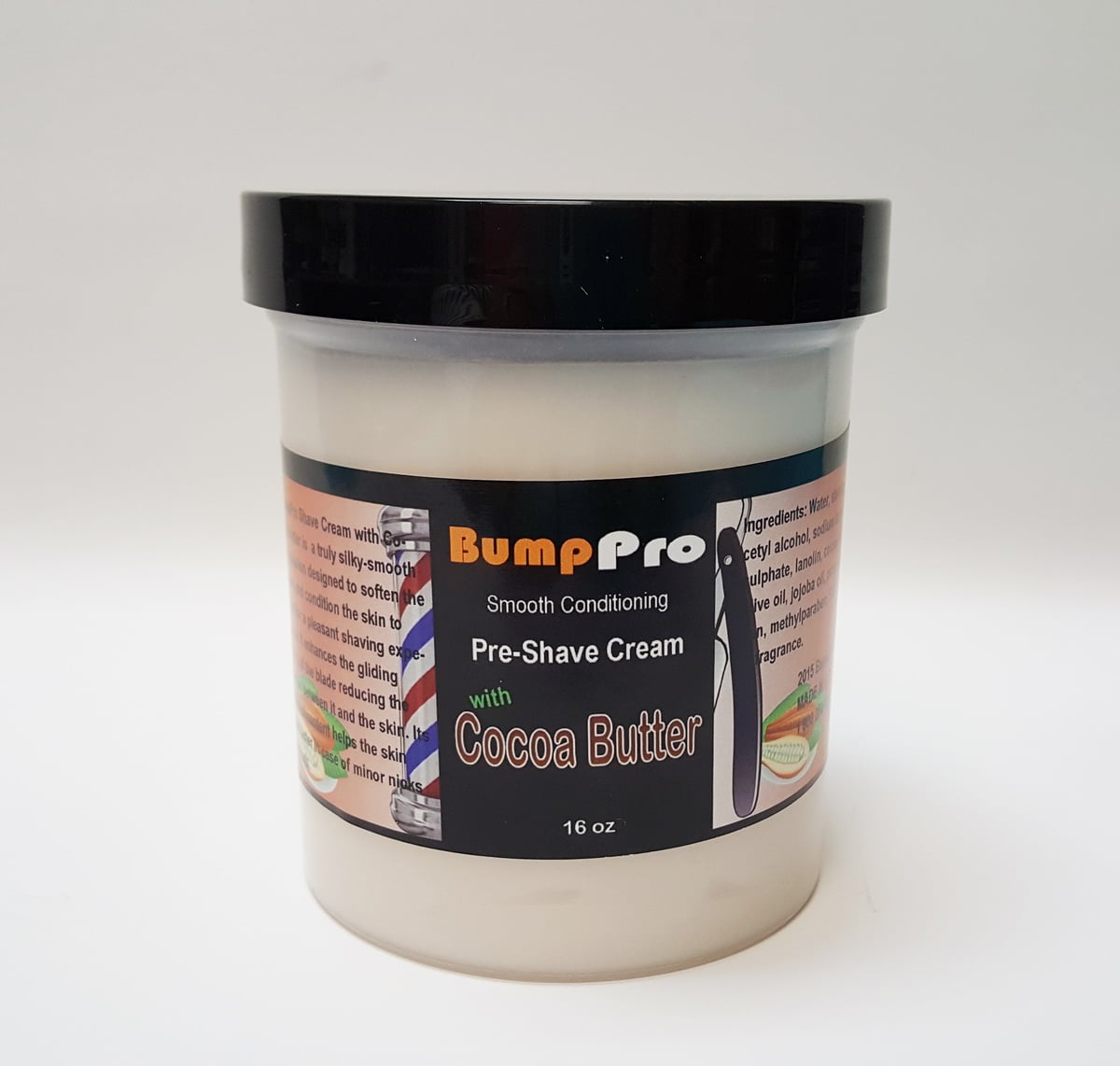 Bump Pro PreShave Cream with Cocoa Butter 16oz Barber Depot Barber Supply