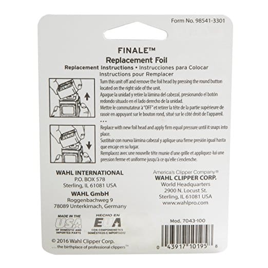 wahl 5 star finale shaver replacement foil