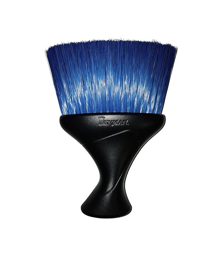 Denman Sanitizable Neck Duster Brush Blue & Black D78 Barber Depot