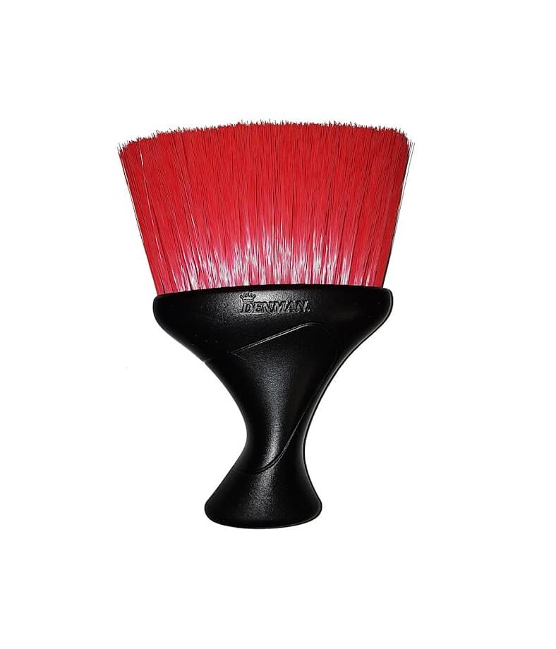 Denman Sanitizable Neck Duster Brush Red & Black D78 Barber Depot