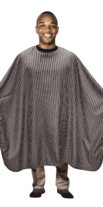 Scalpmaster Striped Barber Cape #4122