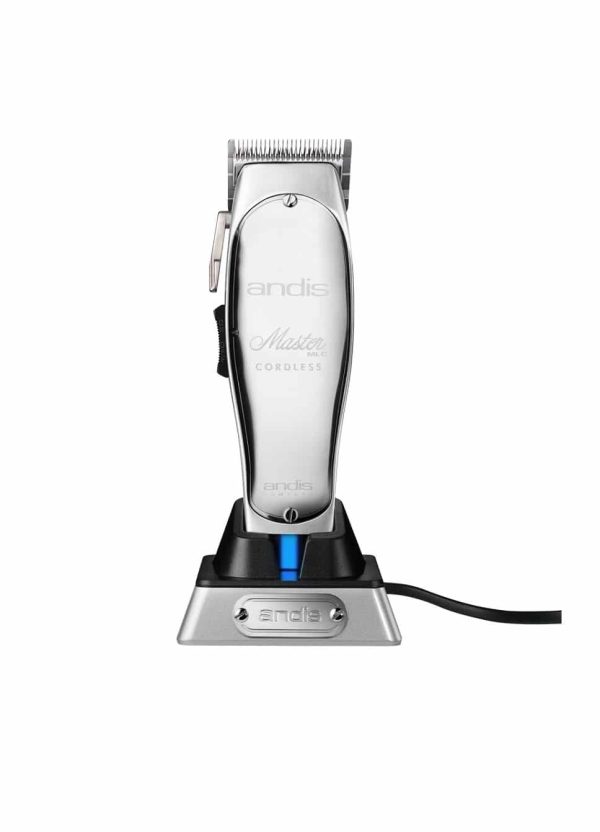 Andis Cordless Master Clipper on Charging Stand