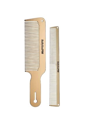 BabylissPro BARBERology GoldFX Metal Comb Set #BCOMBSET2G