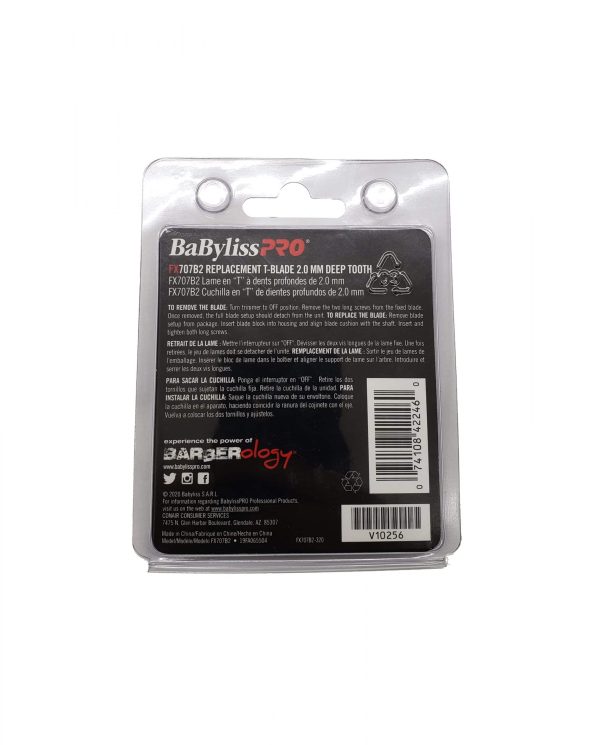 BabylissPro Replacement T-Blade Graphite 2.0mm Deep Tooth #FX707B2 - Image 3