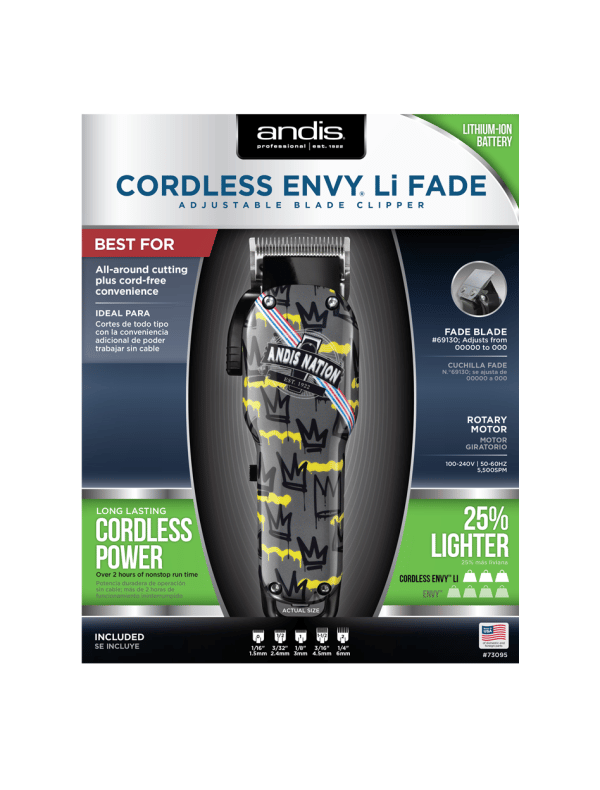 Andis Cordless Envy Li Fade - Andis Nation #73095 - Image 2
