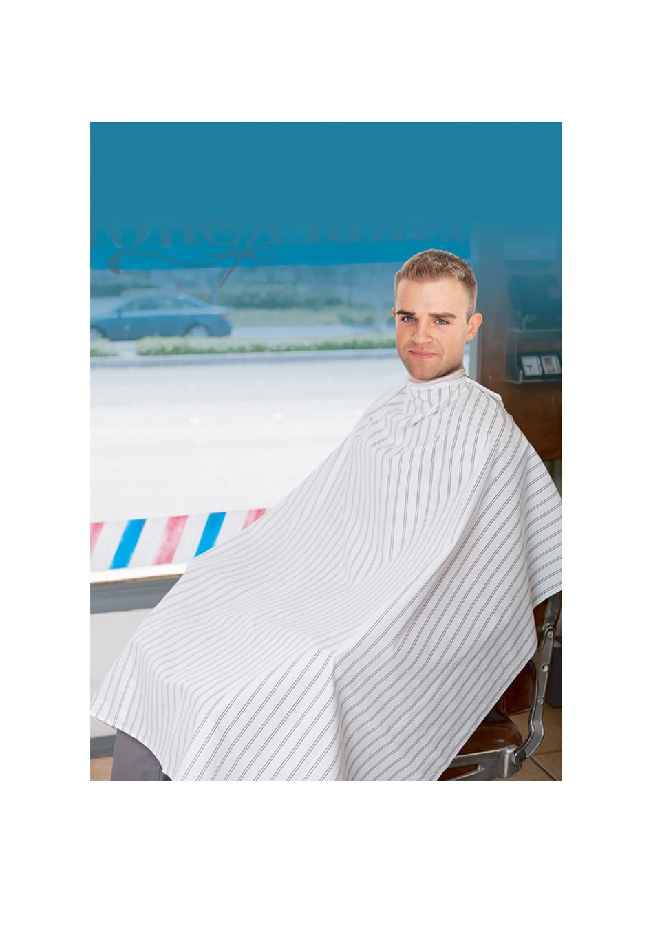 Barber styling & Hair Cutting cape Chair's Gown 55x60 "with  buttons"