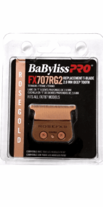 BabylissPro Replacement T-Blade Rose Gold 2.0mm Deep Tooth #FX707RG2