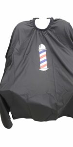 Stretch Hook Cutting Cape With Barber Pole Design