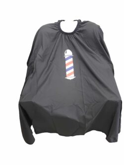 Stretch Hook Cutting Cape With Barber Pole Design