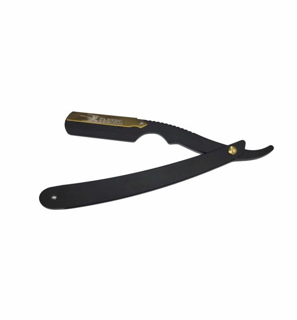 Classic Samurai Metal Razor Holder - Black and Gold
