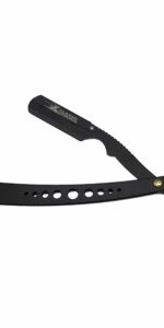 Classic Samurai Metal Razor Holder - Black with holes