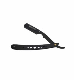 Classic Samurai Metal Razor Holder - Black with holes