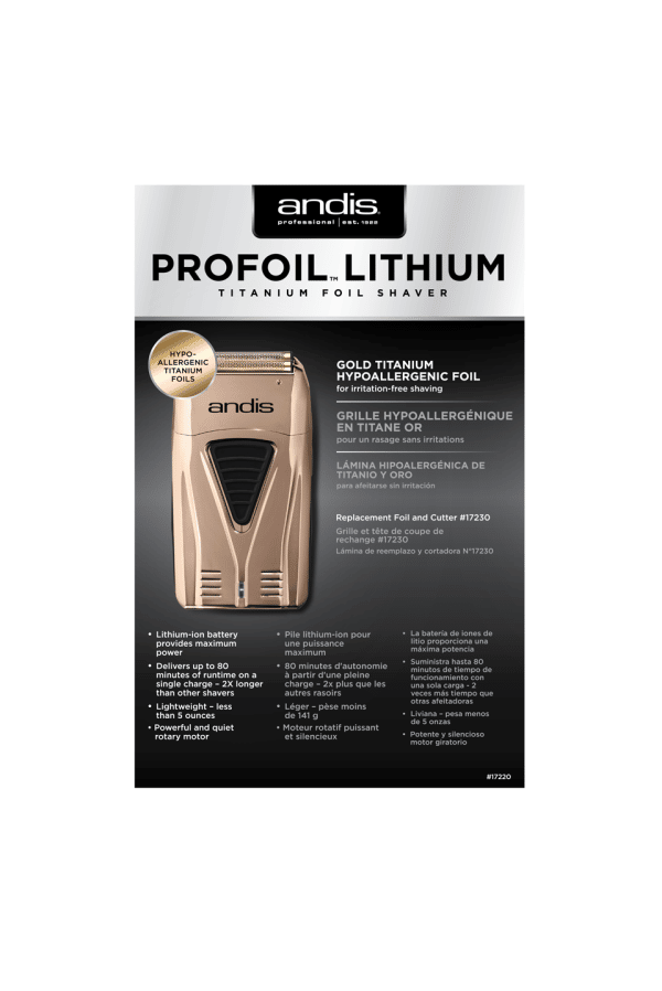 Andis Copper Profoil Lithium Shaver #17220 - Image 4