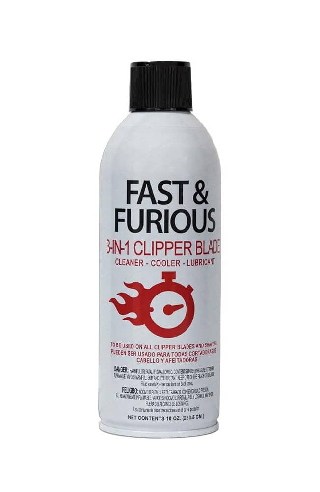 Fast & Furious 3 in 1 Clipper Blade Spray Clean Cool Lube 10oz