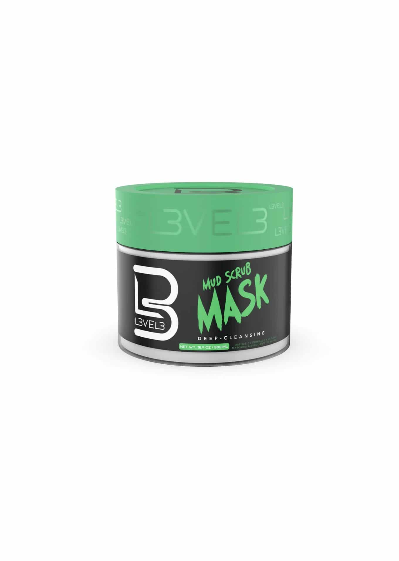 L3VEL3 Mud Scrub Mask 500ml - Barber Depot - Barber Supply