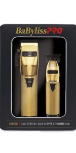BabylissPro LimitedFX Gold/Black Clipper and Trimmer Combo #FXHOLPK2GB