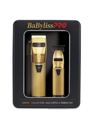BabylissPro LimitedFX Gold/Black Clipper and Trimmer Combo #FXHOLPK2GB