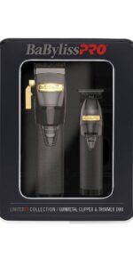 BabylissPro LimitedFX Gunmetal Clipper and Trimmer Combo #FXHOLPK2GMG