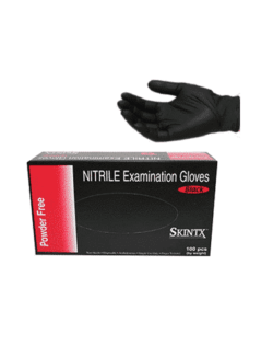 SkinTX Black Nitrile Exam Gloves