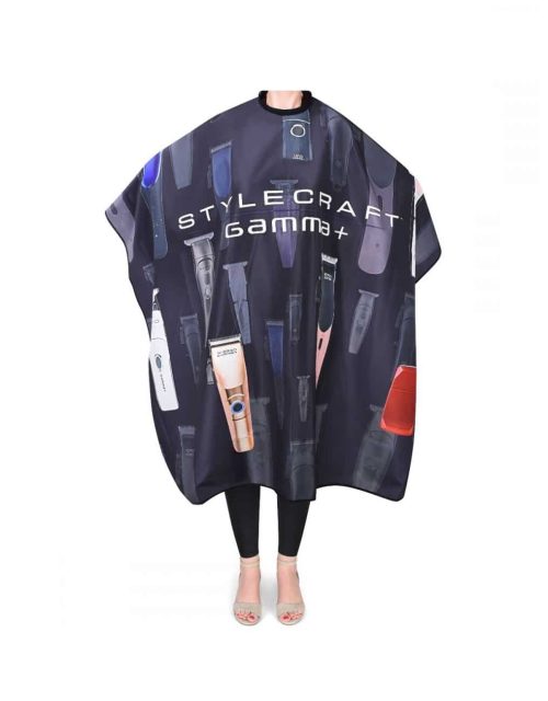 StyleCraft Professional Barber Cutting Cape – Camo Design, One Size SC306M