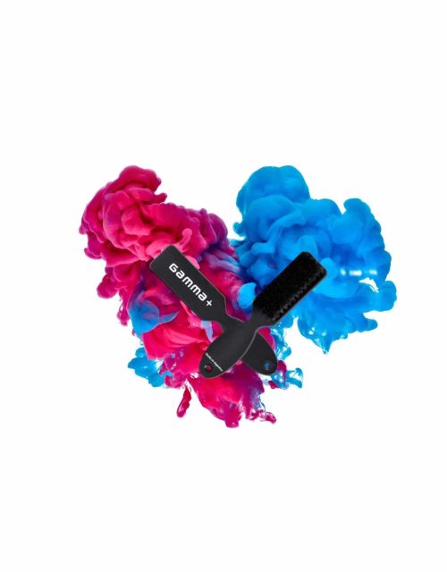 Gamma Barber Fade Brush #GPNHB with colorful background
