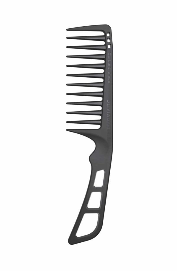 Olivia Garden Carbonlite Wide Tooth Comb with Handle #CL-6