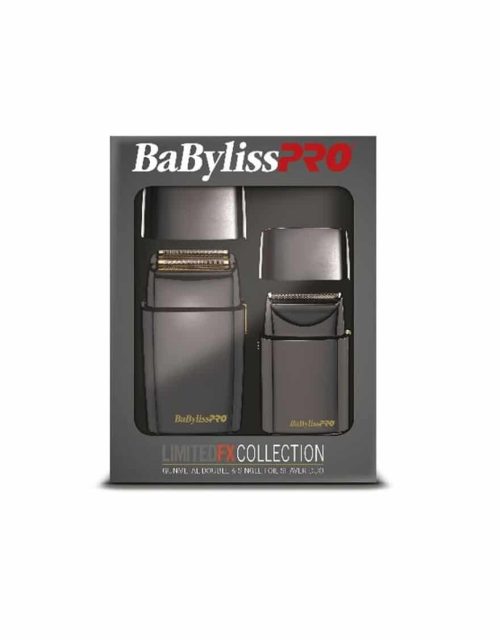 BabylissPro LimitedFX Gunmetal Foil Shaver Combo #FXFSHOLPK2GMG