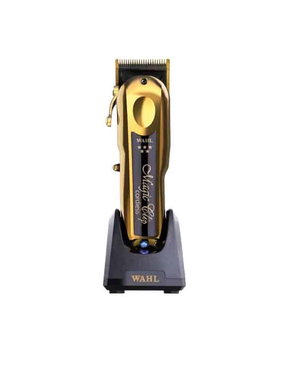 Wahl Cordless Gold Magic Clip #8148-700 on Charging Stand