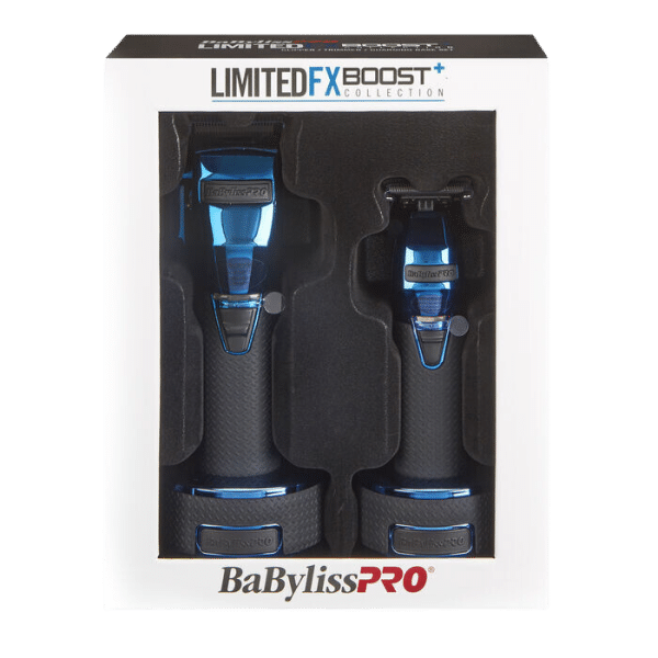 BabylissPro BoostFX Limited Edition Clipper and Trimmer - Blue #FXHOLPKCTB-BC - Package Front