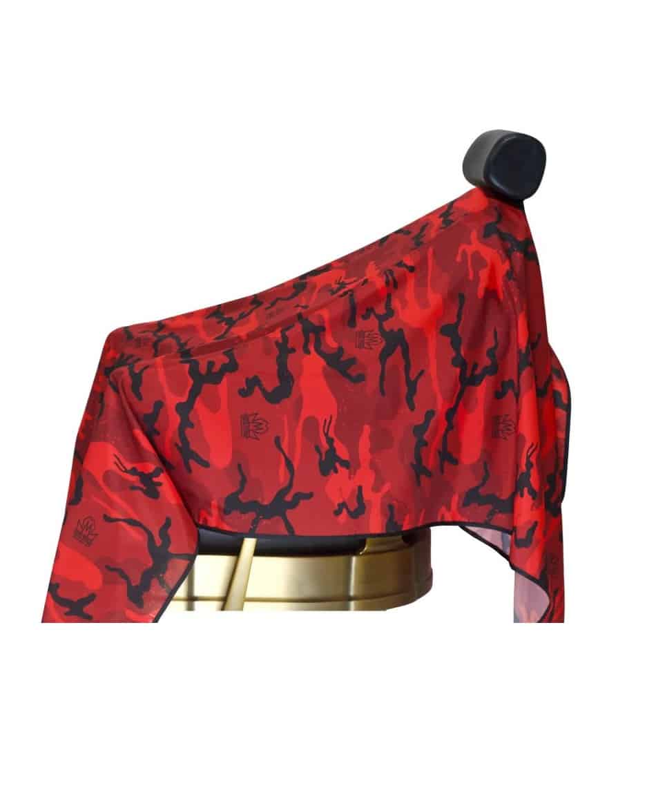King Midas Camo Cape Red on chair